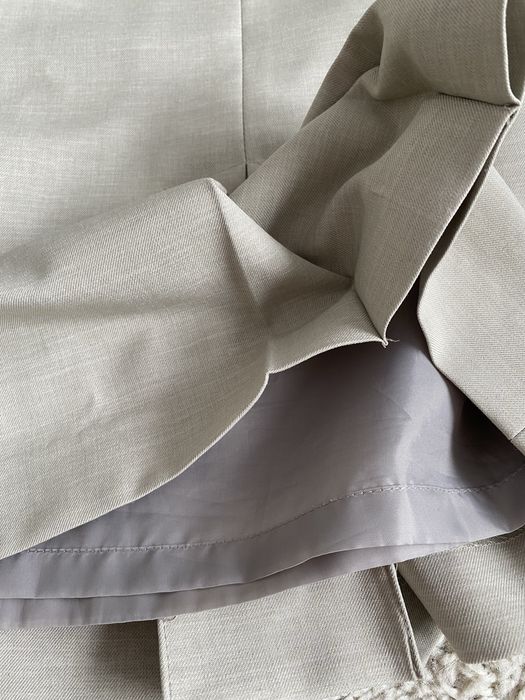 Szara zielone spódnica midi do kolan tulipan litera A slegancka XL 42