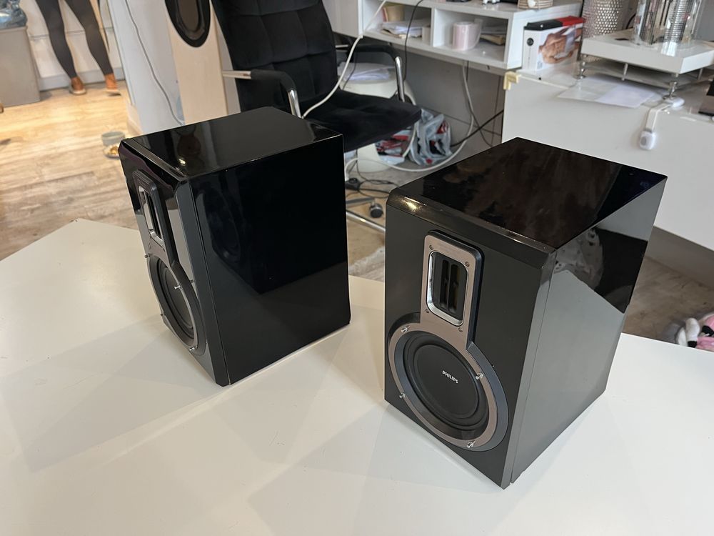Kolumny Philips mcd 716 , piano black , wstega , super stan