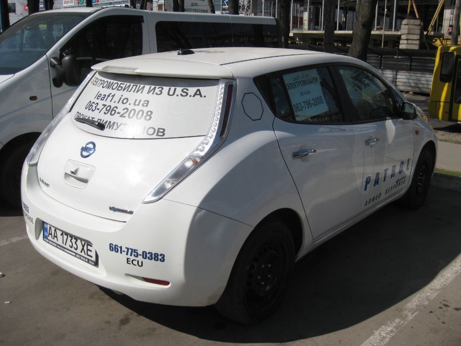 аренда прокат электромобиль nissan leaf 2015 автономка 700грн в сутки