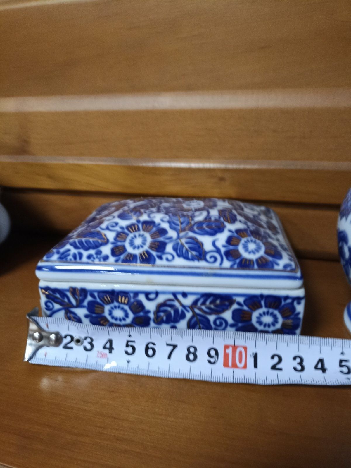 шкатулка кобальт цветы