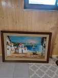 Vendo quadros um deles pintado à mão
