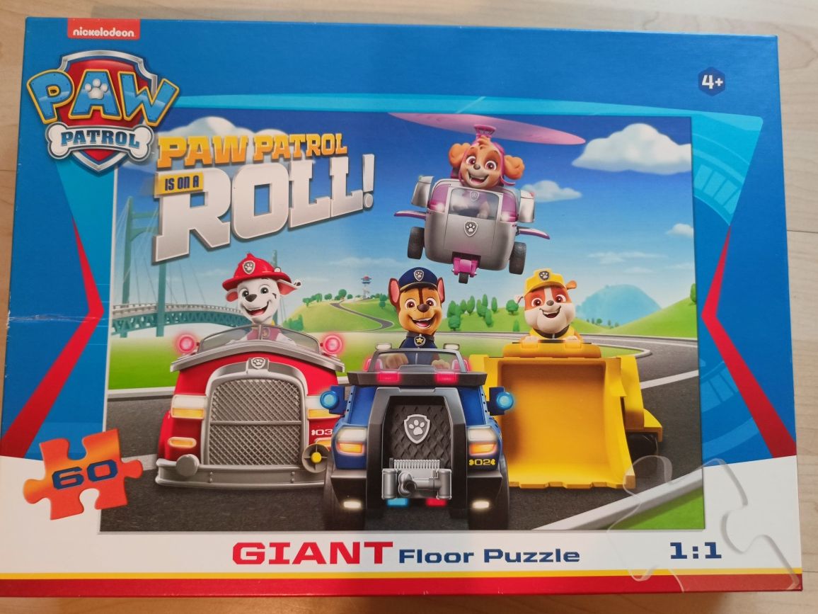 Psi Patrol Paw Patrol is on a roll! Puzzle 60 elementów 4+ Nickelodeon