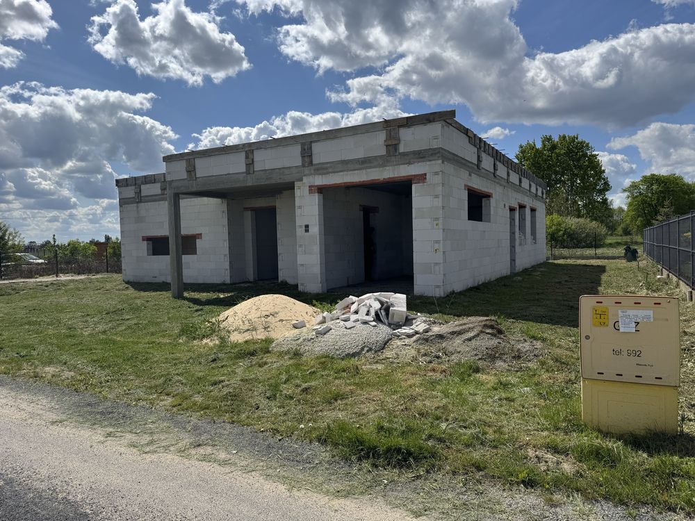 Dom w stanie surowym – 148 m² + działka 876 m² – Myśliszewice