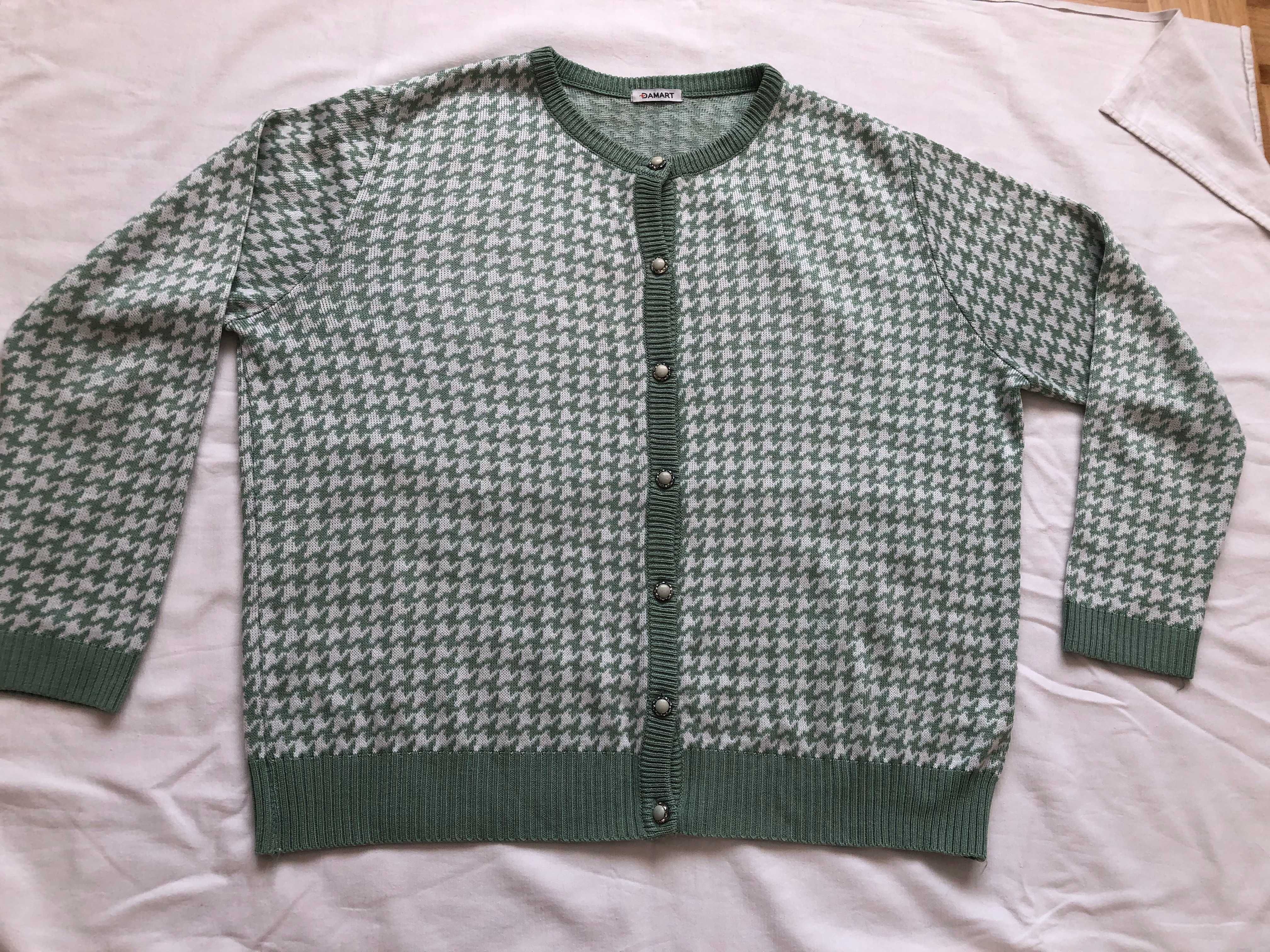 sweter damski wzór pepitka