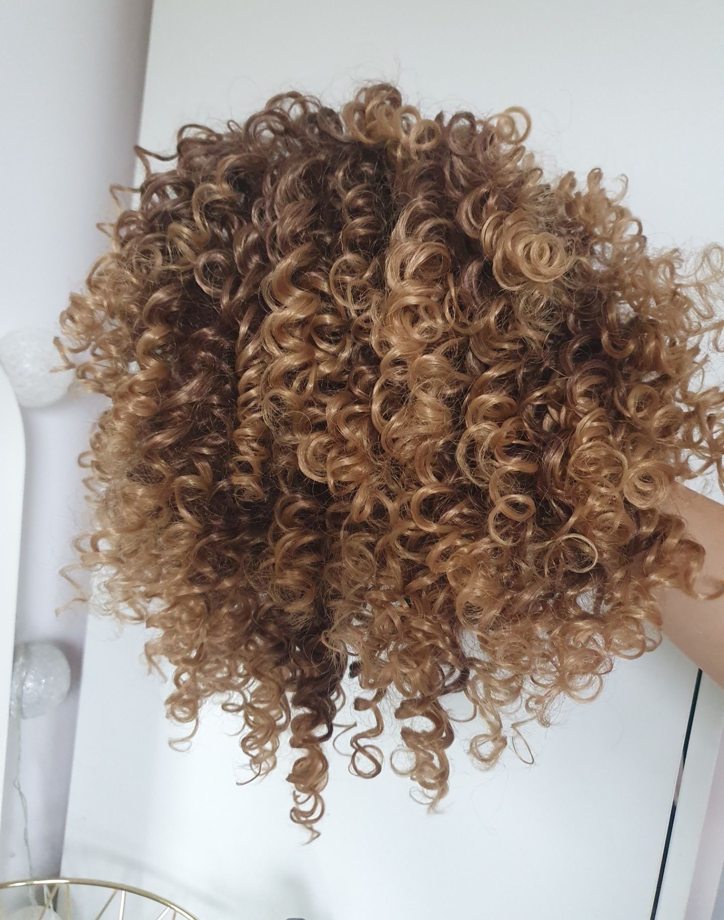 WYSOKA JAKOŚĆ Peruka Modna Afro Loczki kręcone sprężynki włpsy loki