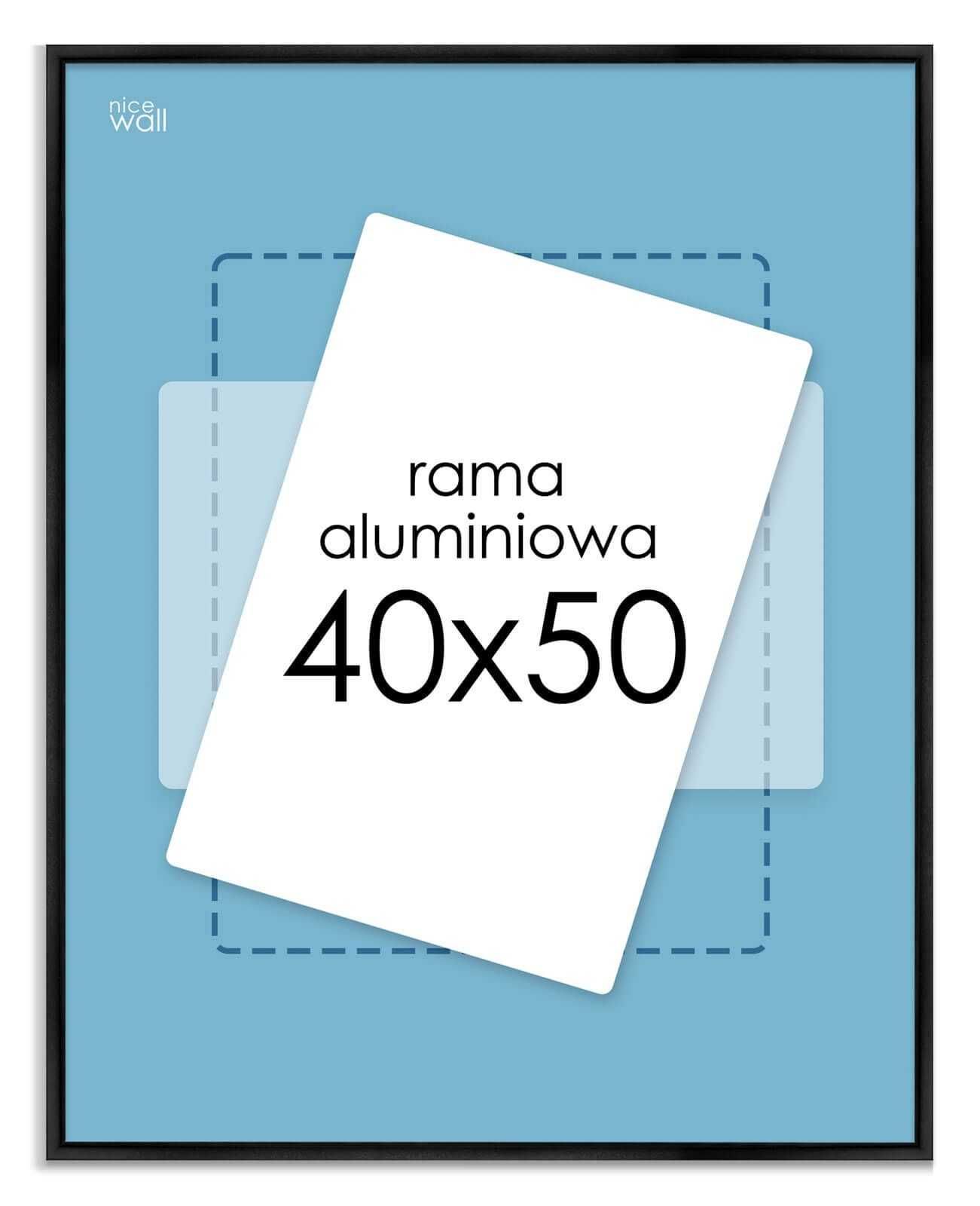 Czarna Rama Ramka Aluminiowa 40x50 na zdjęcia plakaty grafiki obrazy