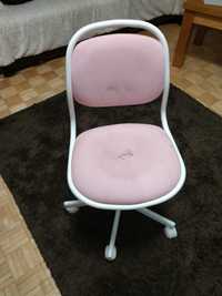 Fotel/krzesło obrotowe dla dziewczynki w kolorze różowym