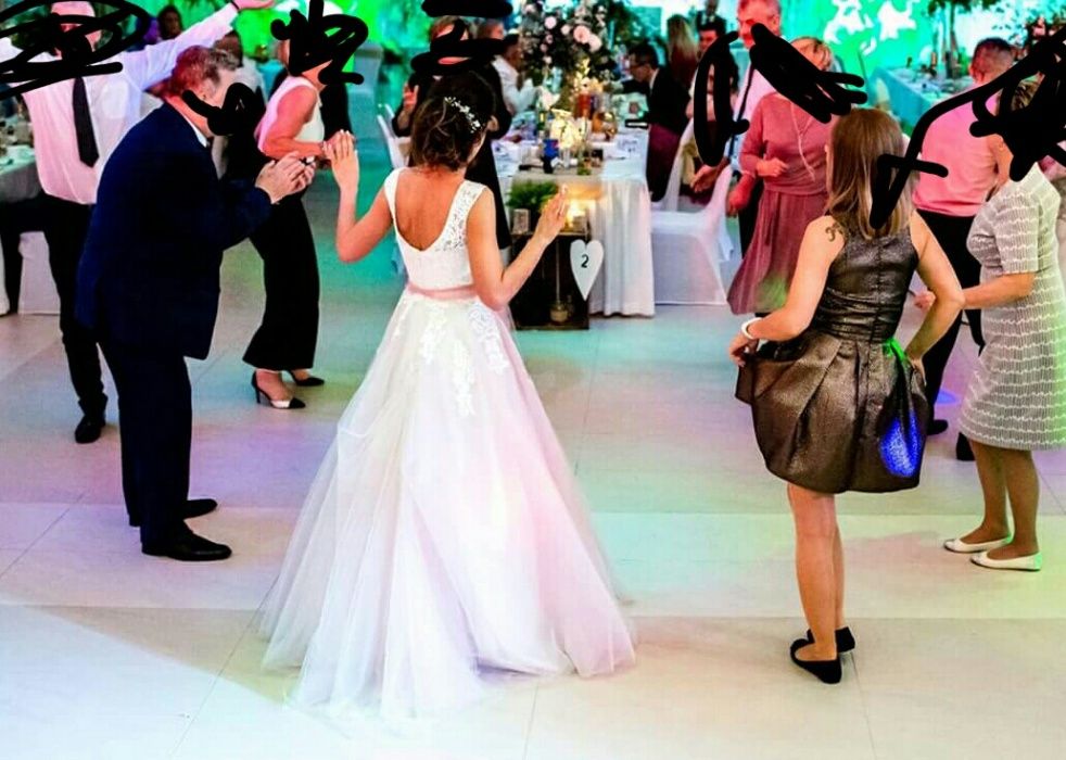 Suknia ślubna niepowtarzalna xs/s 34 ivory/Rose boho rustykalna