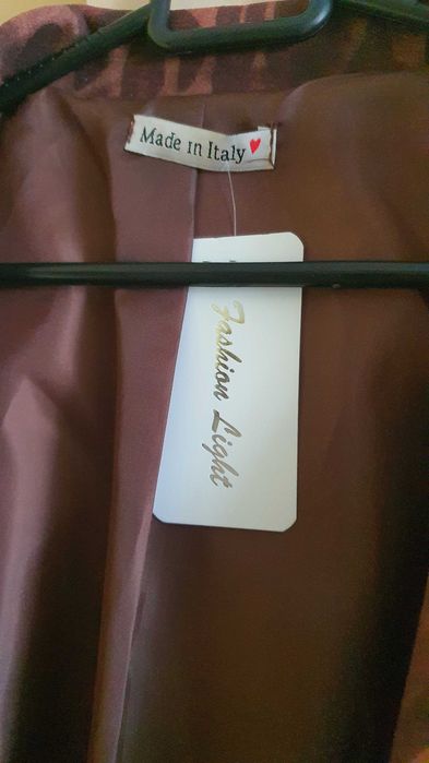 Płaszcz Marynarka brązowa zamszowa czekoladowa oversize NOWY sztos