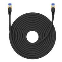 Baseus szybki kabel internetowy RJ45 cat.7 10Gbps 20m pleciony czarny