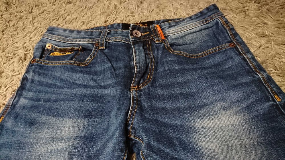 Spodenki Szorty Superdry Jeans Worn Out Cassual Pants Navy 28 - 32