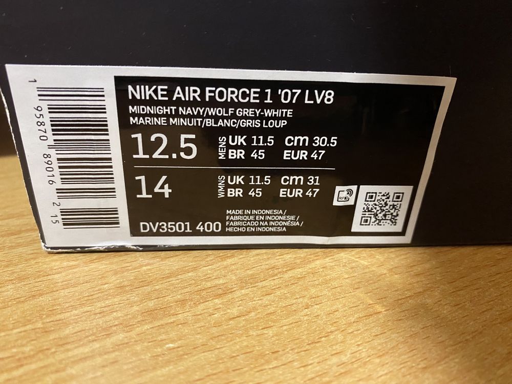 Мужские Nike Air Force 1 07 LV 8 Новые  Оригинал