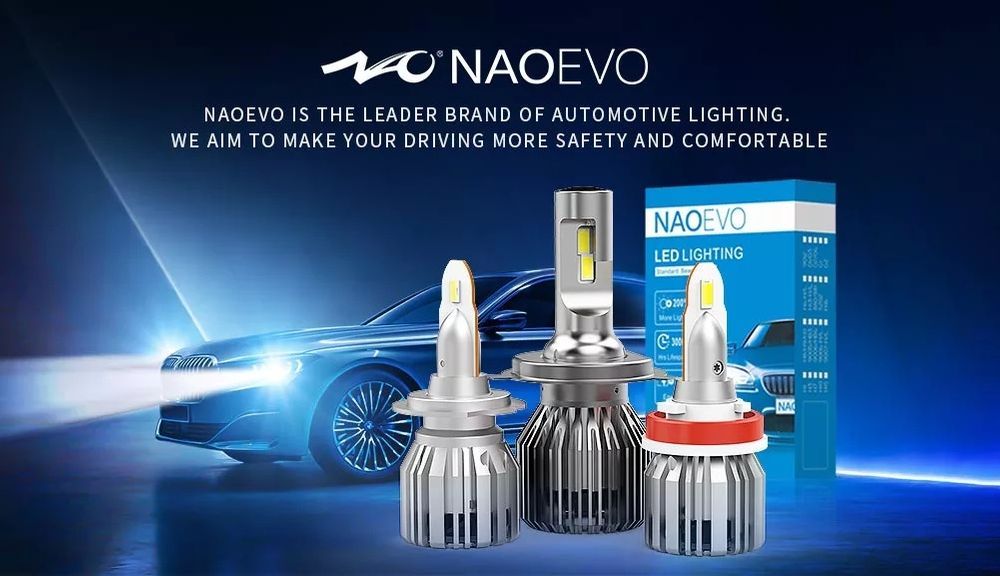 Светодиодные LED авто лампы S3 NAOEVO H4 Hb3 H1 H13 Hb4 Hb1 9001 9005