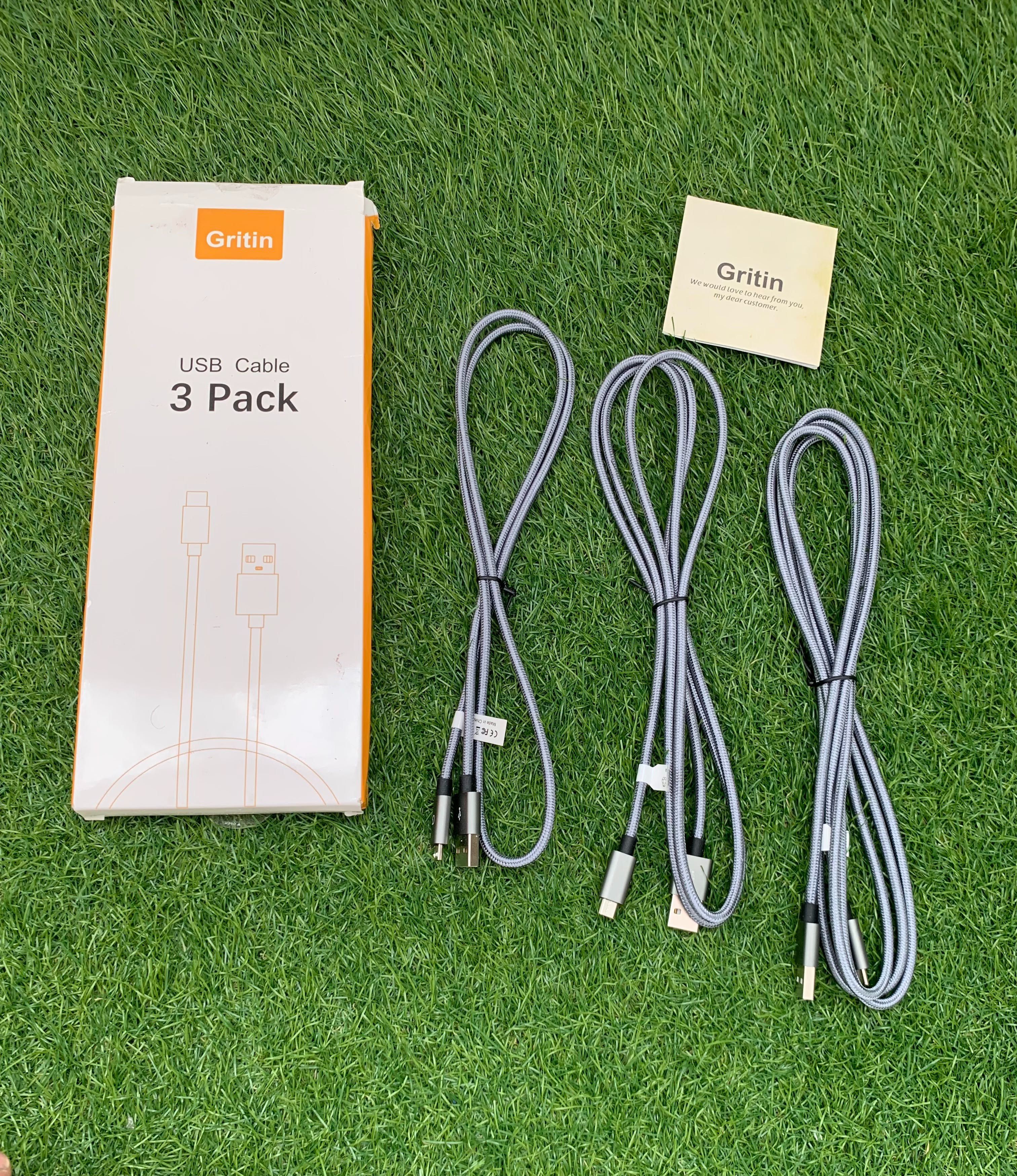 Кабель USB C Gritin USB Cable 3 pack
