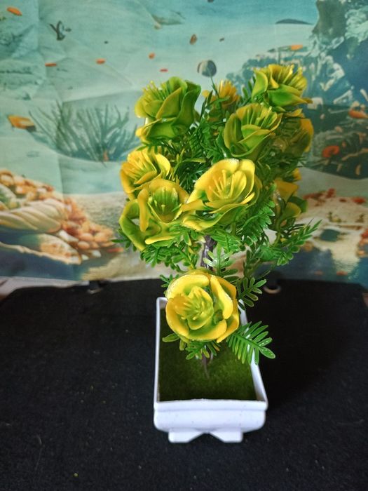 Tylko 17 zł Wyjątkowe Sztuczne drzewko bonsai z doniczką i podłoże z m