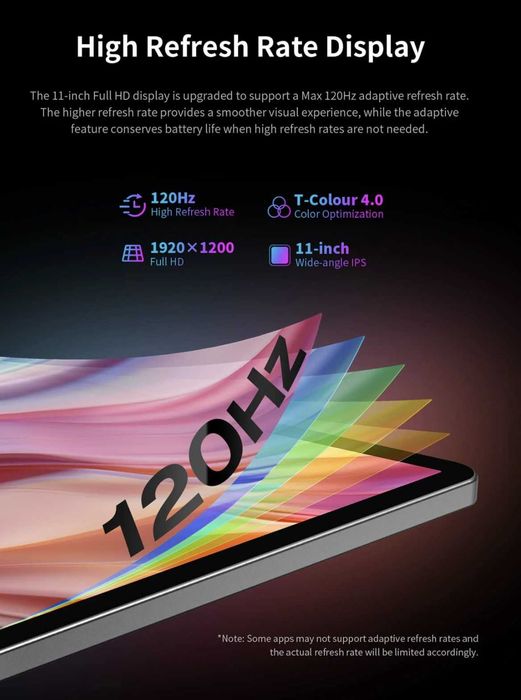 Планшет 2025 Teclast T50 Plus 11″ 120Hz, 8\256GB, Android 15, 4G LTE