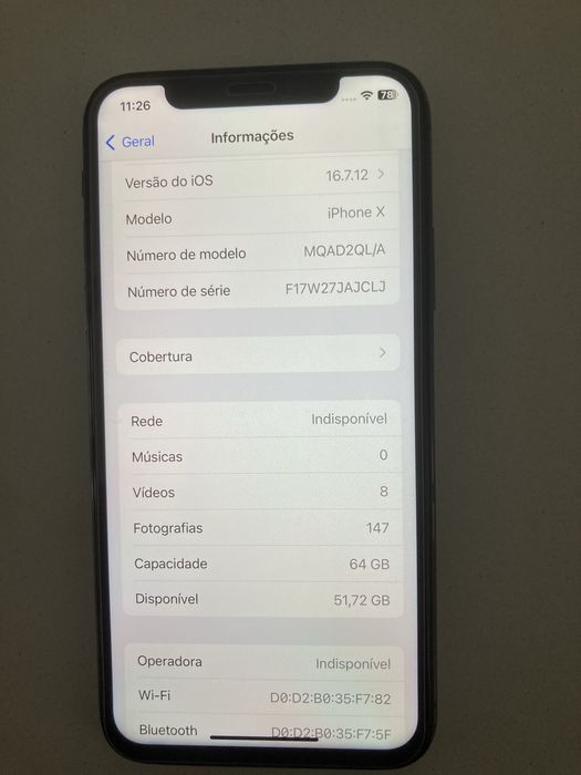 Iphone X  em exente estado