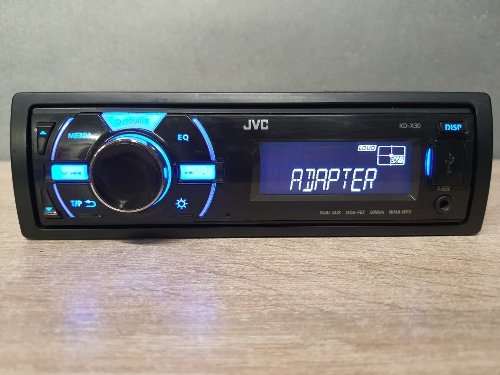 Radio samochodowe JVC KD-X30 MP3, 2x AUX, USB, RDS, RCA na wzmak 4x50W