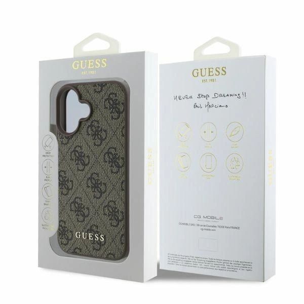 Etui Guess do iPhone 16 Hardcase Classic Brown