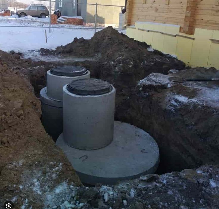 Каналізація з бетонних кілець септик - ТУ15 монтаж за день