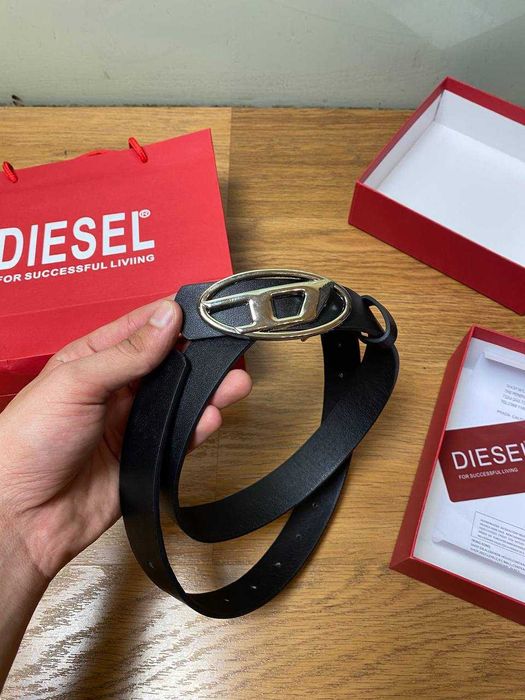 Кожаный Оригинальный Ремень(Пояс)Подтяжки Diesel(Дизель)Большой лого