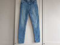 Niebieskie dżinsy jeansy spodnie elastyczne skinny Primark 38 40