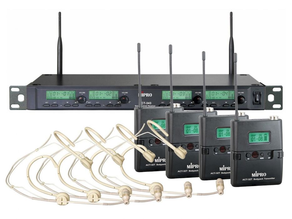 Mipro zestaw mikrofonów nagłownych mikrofon nagłowny shure sennheiser