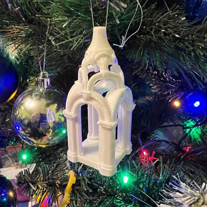 Новорічна іграшка "Дзеркальний струмінь Харків" на ялинку