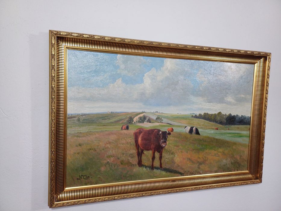 Stary obraz na płótnie Niels Peter Christiansen (1873- 1960)