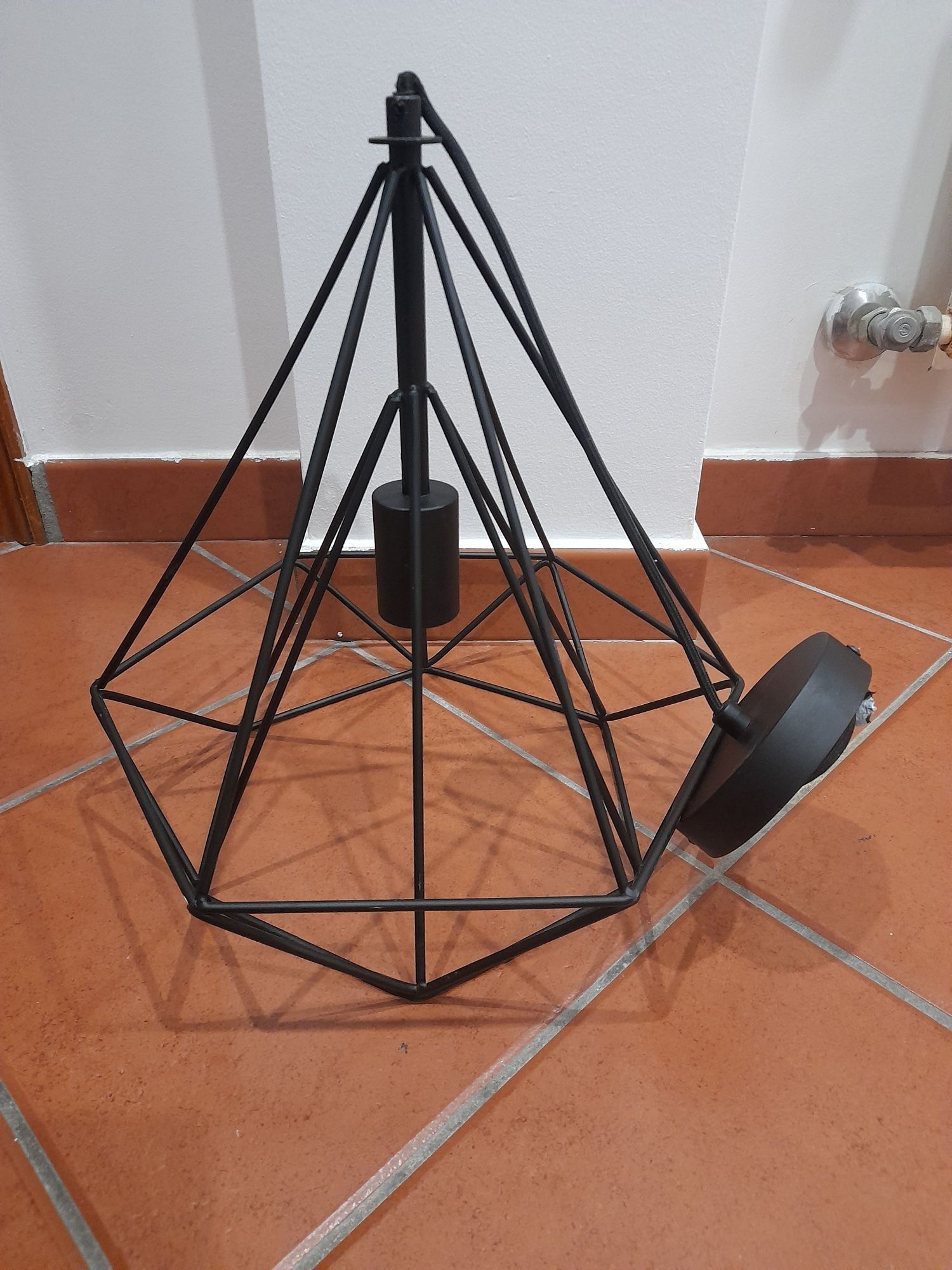 Candeeiro de teto preto
