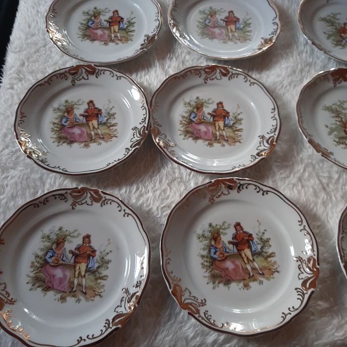 Zestaw 15 szt talerze +półmisek, okazja.