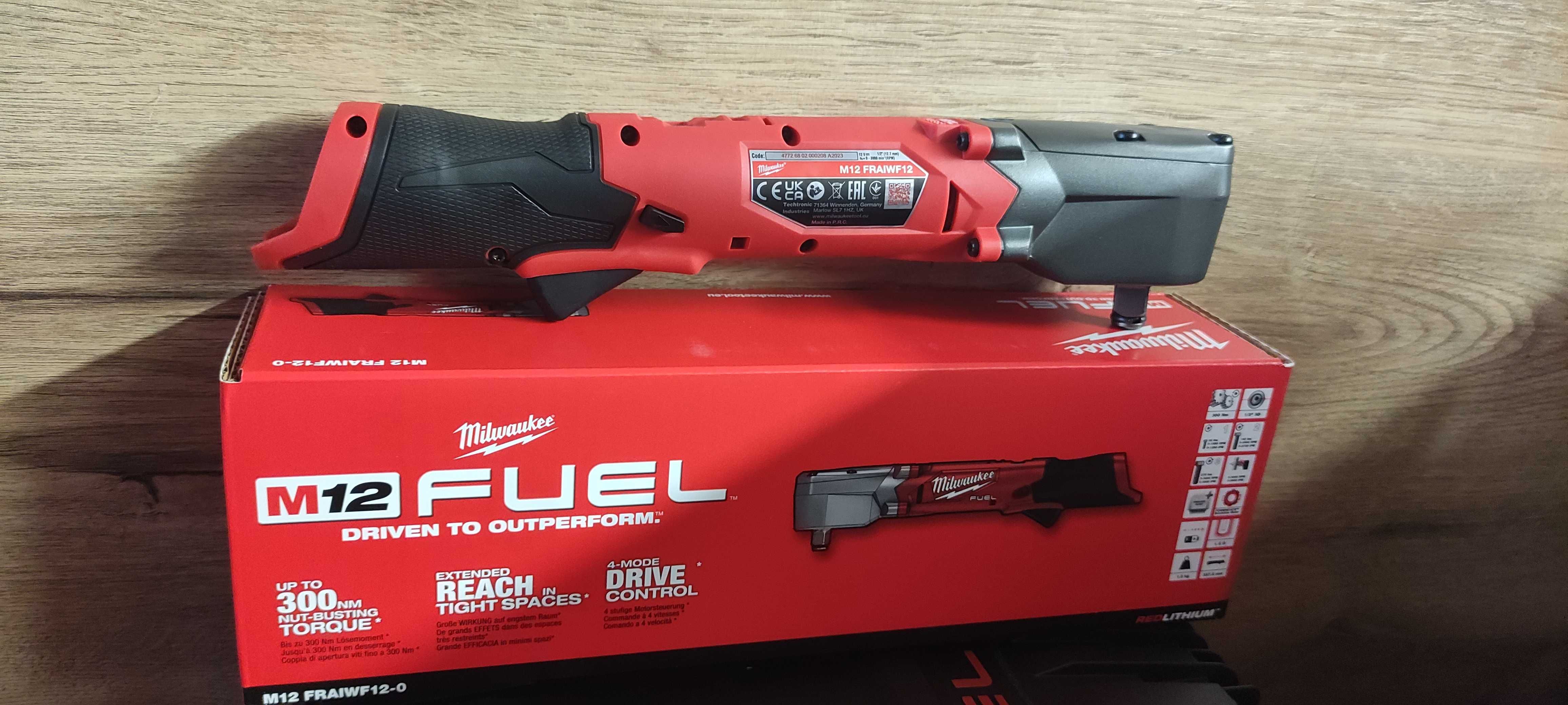 Klucz kątowy udar Milwaukee m12 270/300NM Grzechotka Fraiwf12 PROMOCJA