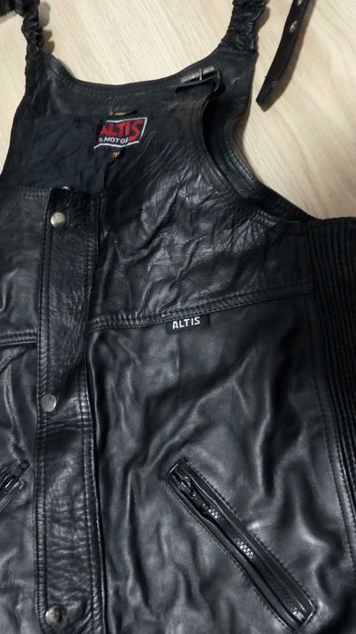 Jardineiras de cabedal - motard (tamanho M - 1,75/79Kg)