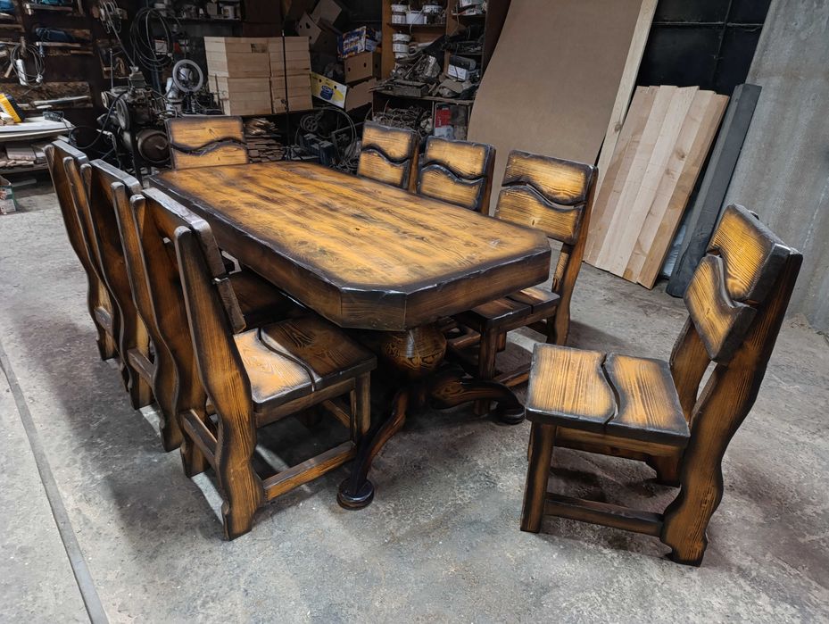 Комплект меблів Стіл та Стільці ( з дерева, садові, для бані , дома)