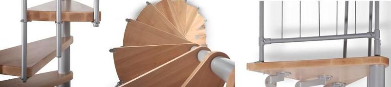 Schody kręcone modułowe spiralne Atrium NOVO średnica 140 cm