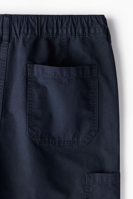 Штаны H&M Relaxed Fit Work Trousers Navy Blue Pants синие широкие y2k