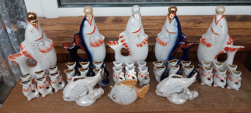 Порцеляна Сервіз Рибка "Сімейство коропів". 56-60р.
