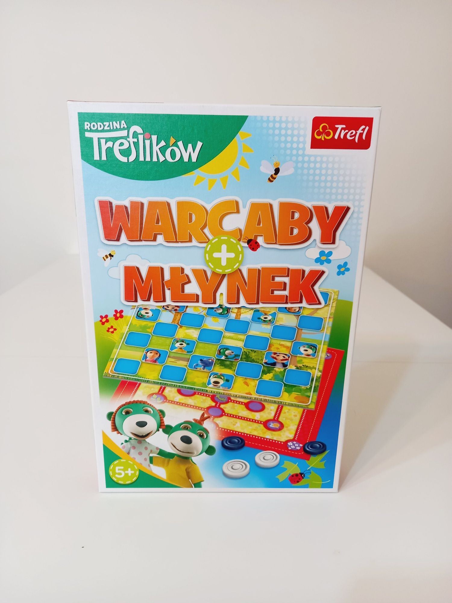 Gra Warcaby+Młynek Rodzina Treflików  Stan idealny  Nowa