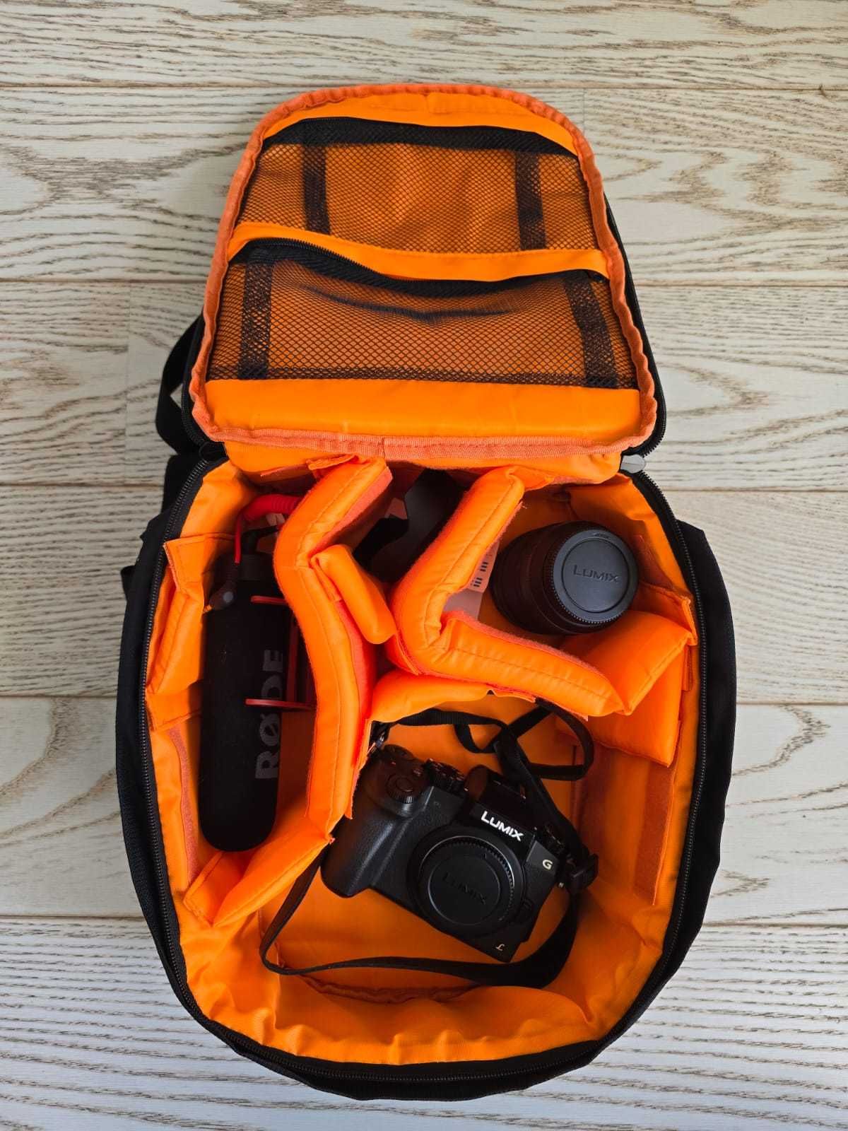 Panasonic Lumix G7 + 12-60mm + mikrofon RØDE + torba + ładowarka-