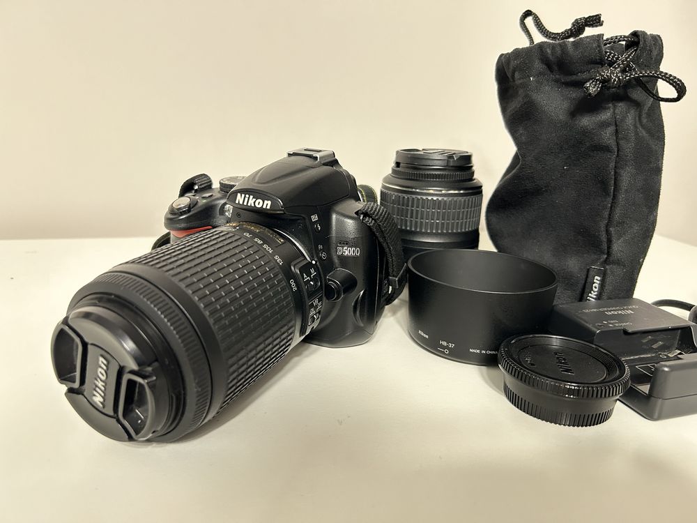 Nikon d5000, не використовувався, обʼєктив 18-55, 55-200