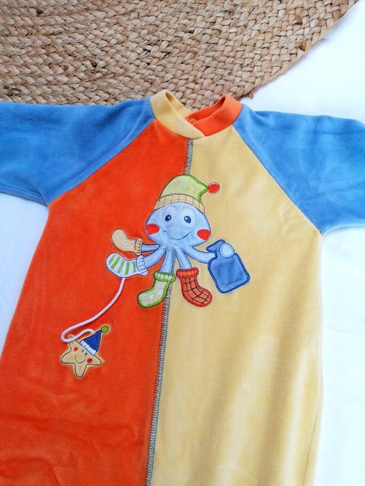 Romper Tricolorido com Polvo, de Bebé