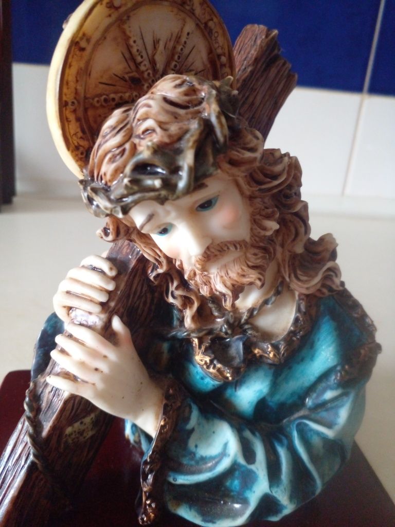Jesus Cristo em MARFINITE pintado á mão