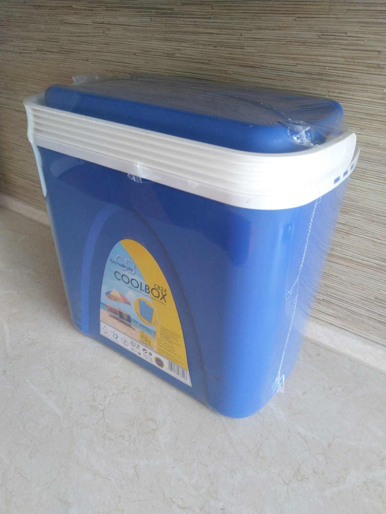 OKAZJA Lodówka chłodząca turystyczna przenośna 24L + 2 wkłady 400ml