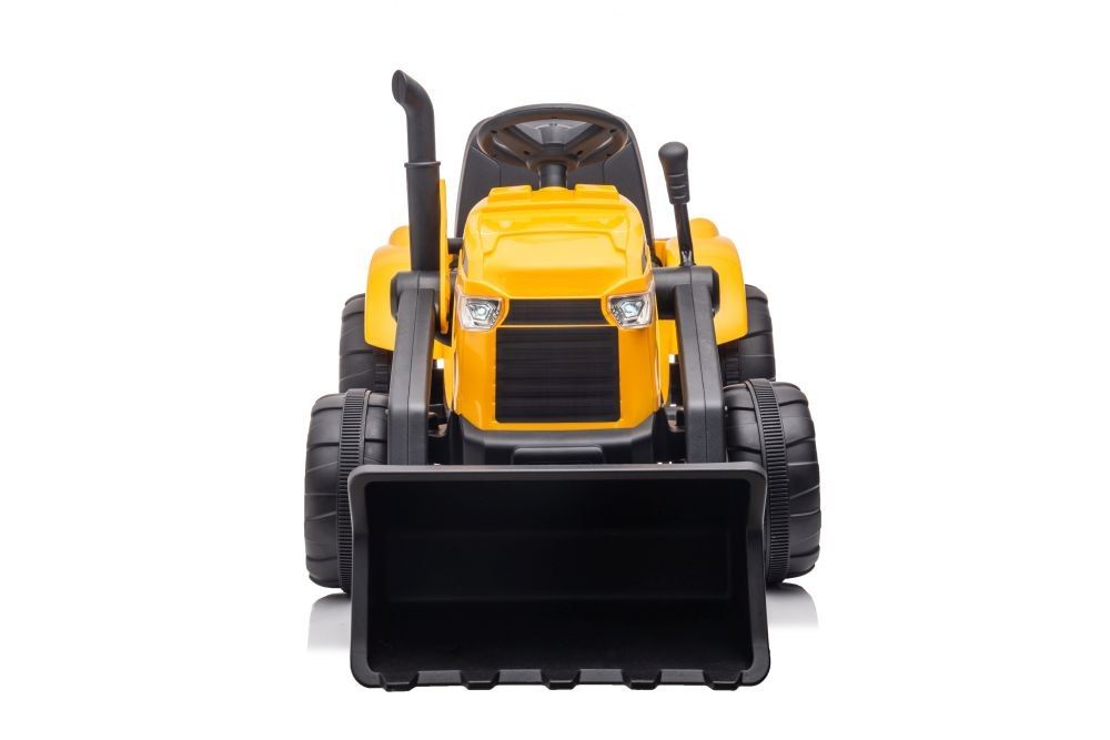 +PILOT Traktor koparka Na Akumulator Z Przyczepą S617 Żółty