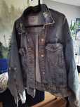 Katana jeansowa  oversize z przetarciami