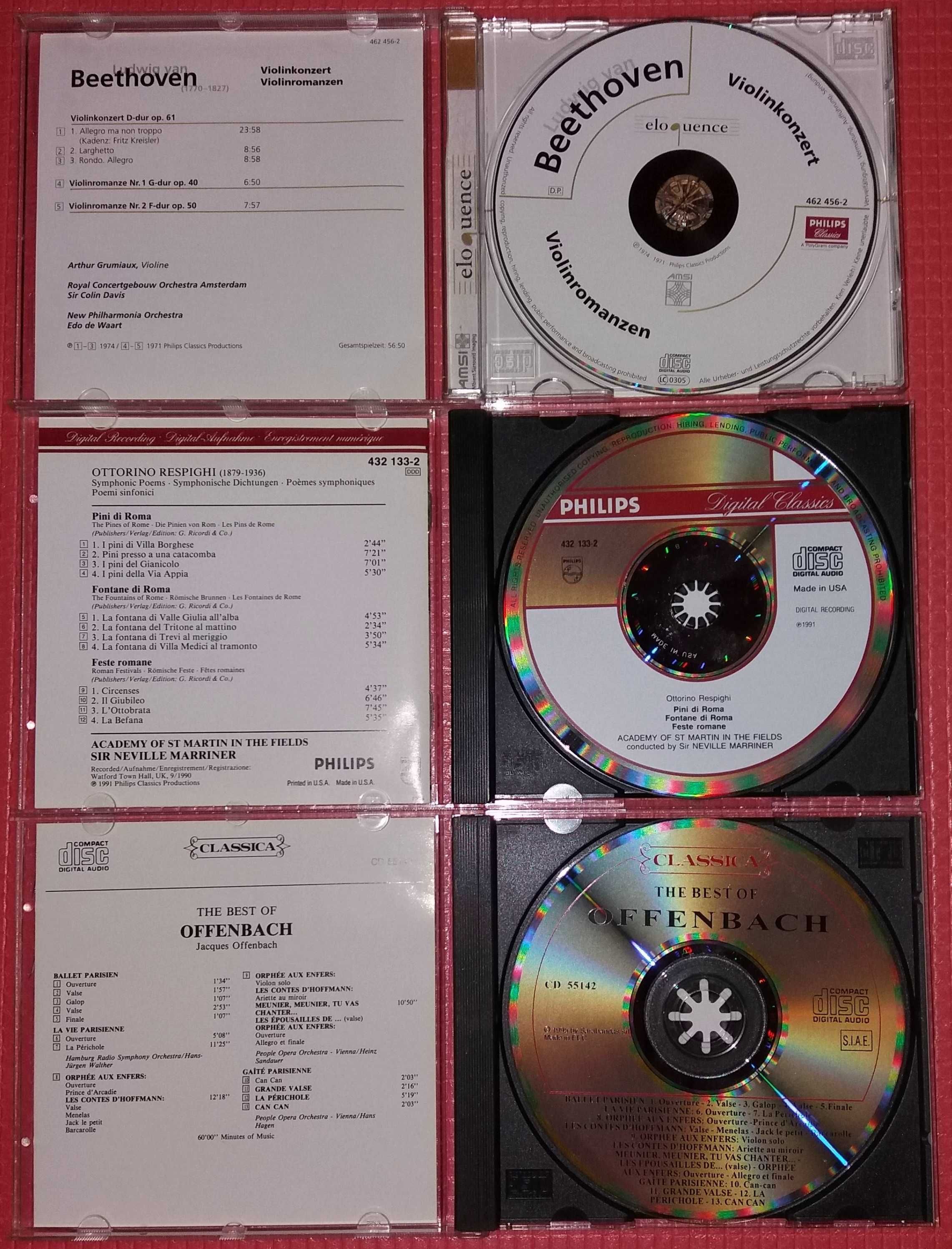 CD Класична музика Бетховен Peспиги Оффенбах Глазунов Бах Прокофьев