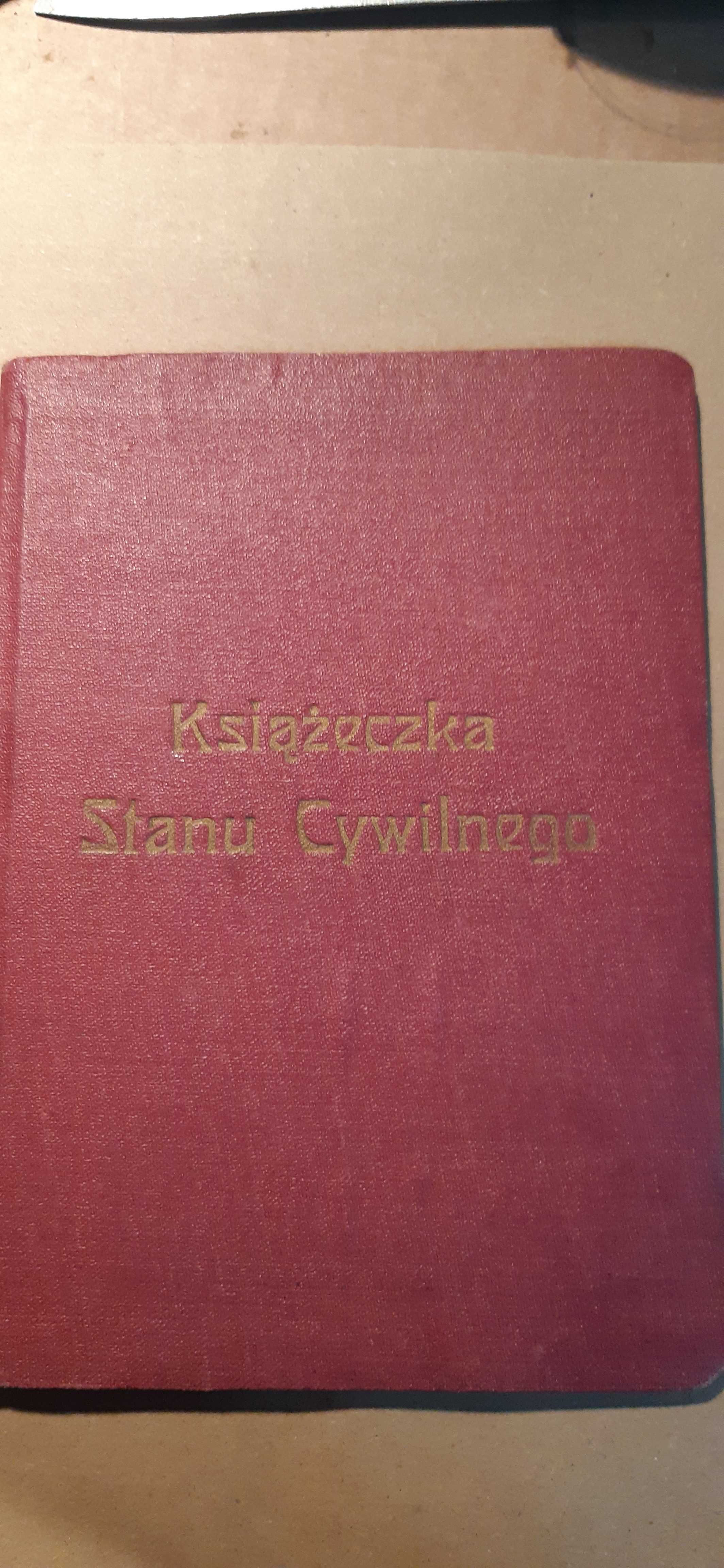stara książeczka stanu cywilnego prl lata 50