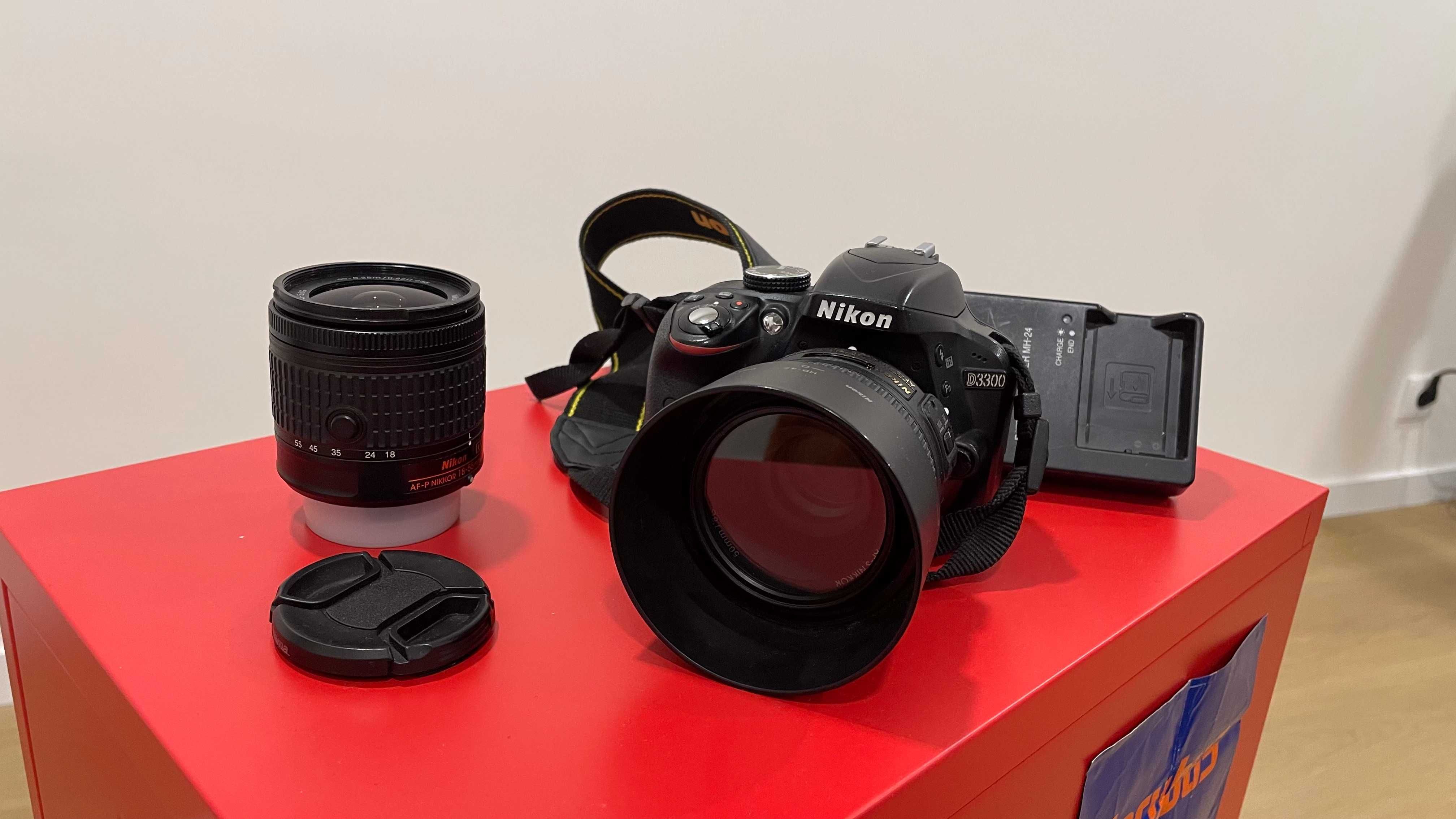 Nikon D3300 + lentes + Acessórios