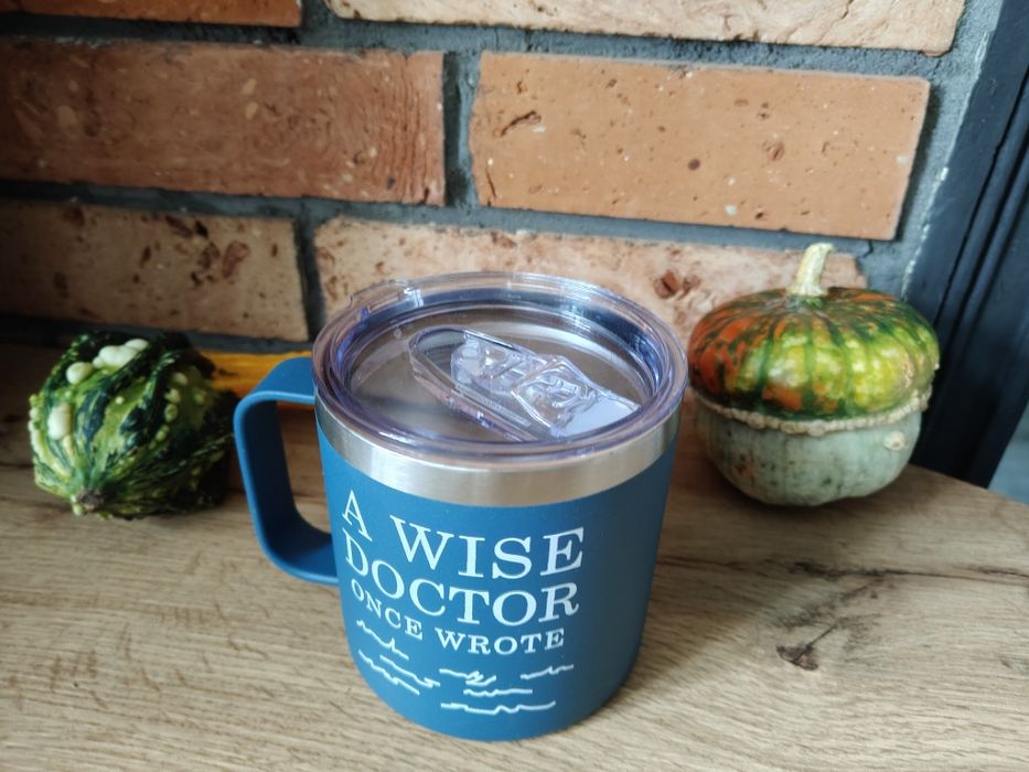 Kubek termiczny stalowy 400ml A Wise Doctor Once Wrote prezent dla lek