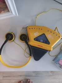Walkman retro vintage lata 80' 90' Philips żółty unikatowy